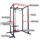 power cage rack with cable system